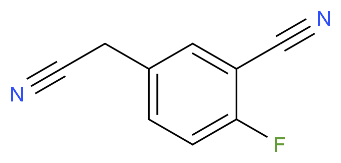 5-(cyanomethyl)-2-fluorobenzonitrile_分子结构_CAS_519059-09-7