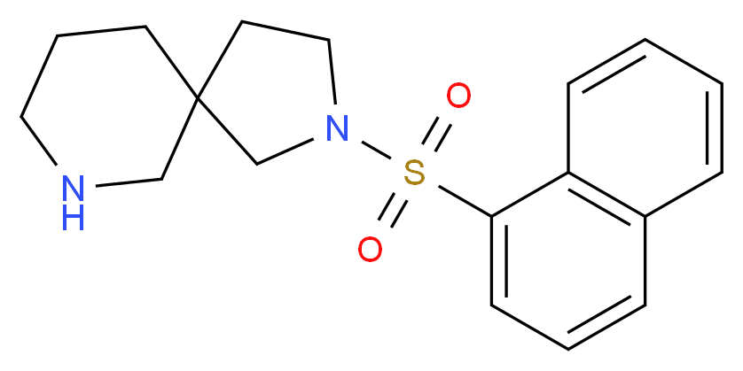 2-(1-naphthylsulfonyl)-2,7-diazaspiro[4.5]decane_分子结构_CAS_)
