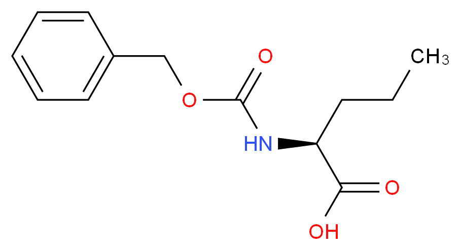 (2S)-2-{[(benzyloxy)carbonyl]amino}pentanoic acid_分子结构_CAS_21691-44-1