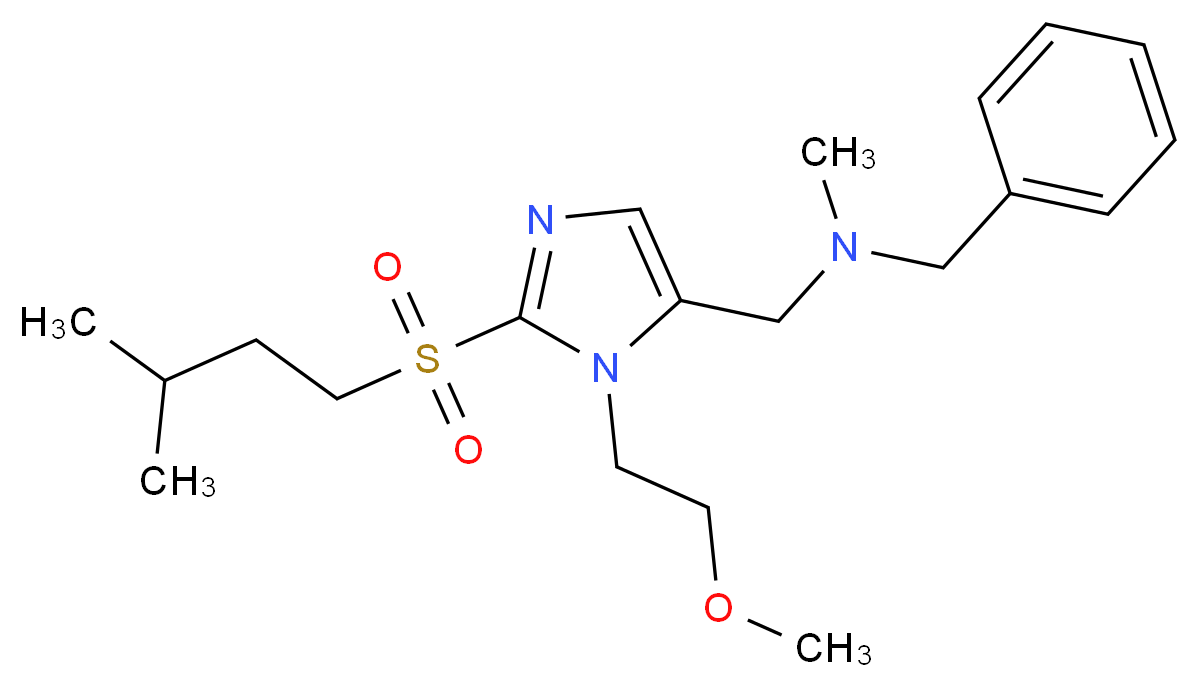 N-benzyl-1-{1-(2-methoxyethyl)-2-[(3-methylbutyl)sulfonyl]-1H-imidazol-5-yl}-N-methylmethanamine_分子结构_CAS_)