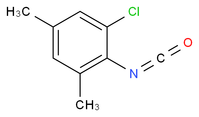 1-chloro-2-isocyanato-3,5-dimethylbenzene_分子结构_CAS_124421-12-1