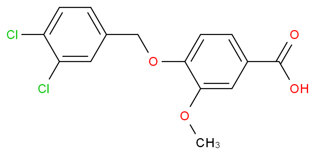 4-[(3,4-Dichlorobenzyl)oxy]-3-methoxybenzoic acid_分子结构_CAS_)