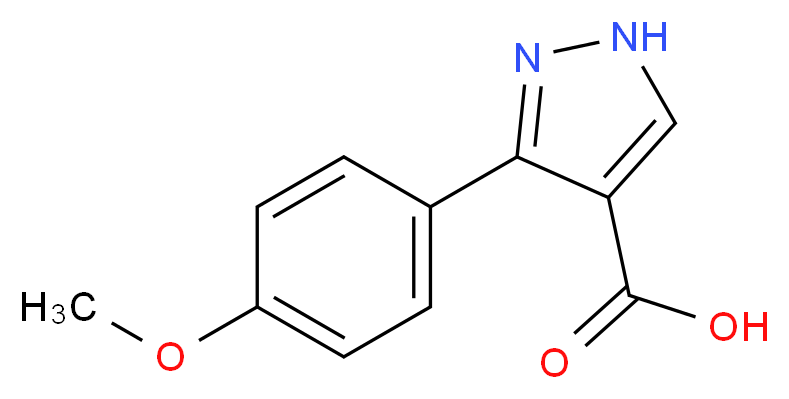 3-(4-methoxyphenyl)-1H-pyrazole-4-carboxylic acid_分子结构_CAS_618383-46-3