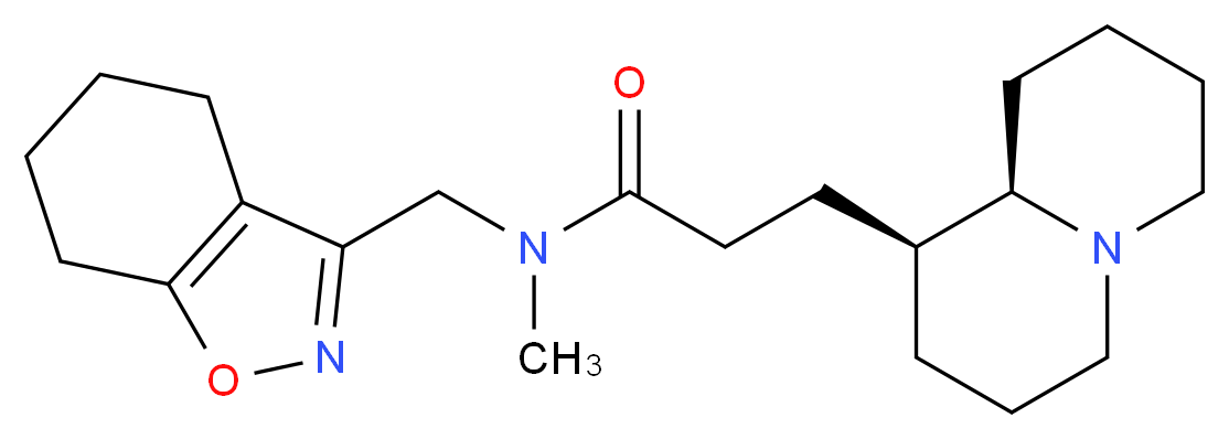 N-methyl-3-[(1S,9aR)-octahydro-2H-quinolizin-1-yl]-N-(4,5,6,7-tetrahydro-1,2-benzisoxazol-3-ylmethyl)propanamide_分子结构_CAS_)