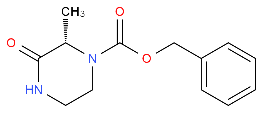benzyl (2S)-2-methyl-3-oxopiperazine-1-carboxylate_分子结构_CAS_76003-30-0