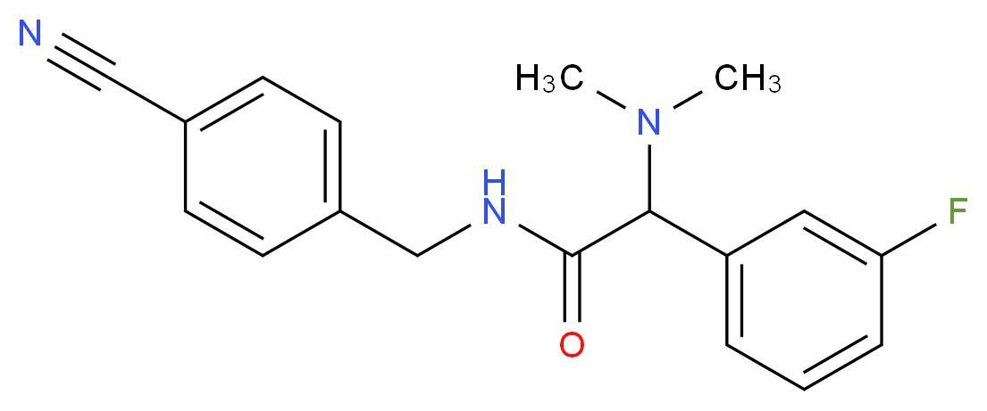 N-(4-cyanobenzyl)-2-(dimethylamino)-2-(3-fluorophenyl)acetamide_分子结构_CAS_)