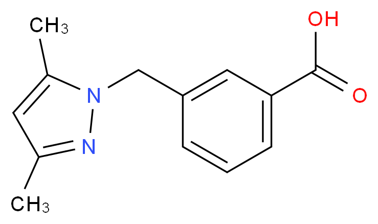 3-[(3,5-dimethyl-1H-pyrazol-1-yl)methyl]benzoic acid_分子结构_CAS_376359-05-6