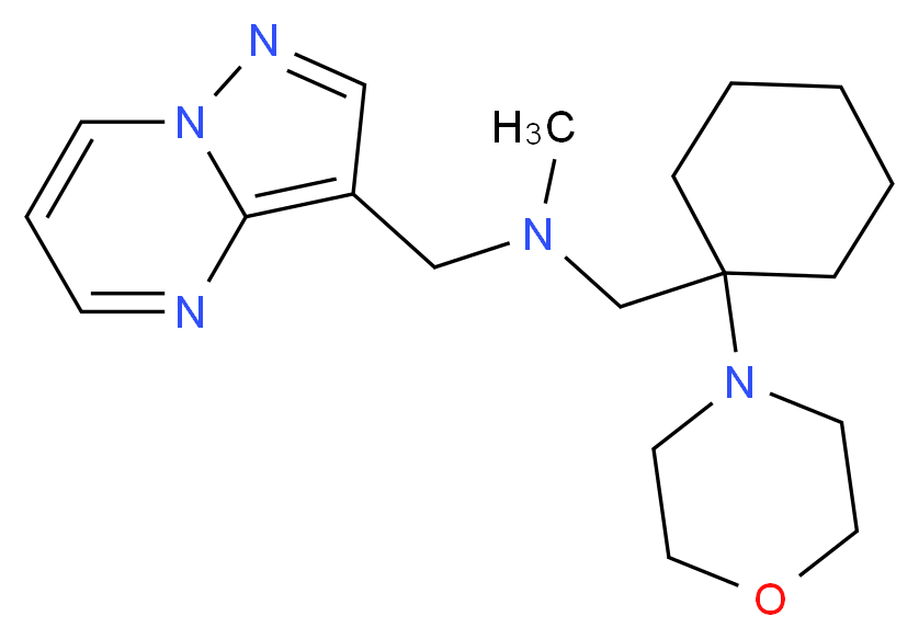 N-methyl-1-(1-morpholin-4-ylcyclohexyl)-N-(pyrazolo[1,5-a]pyrimidin-3-ylmethyl)methanamine_分子结构_CAS_)