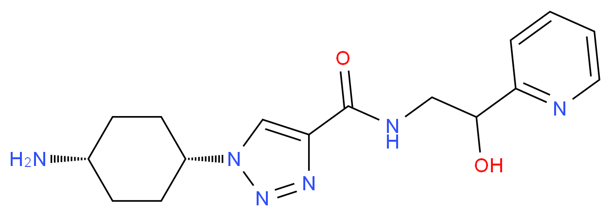 1-(cis-4-aminocyclohexyl)-N-(2-hydroxy-2-pyridin-2-ylethyl)-1H-1,2,3-triazole-4-carboxamide_分子结构_CAS_)