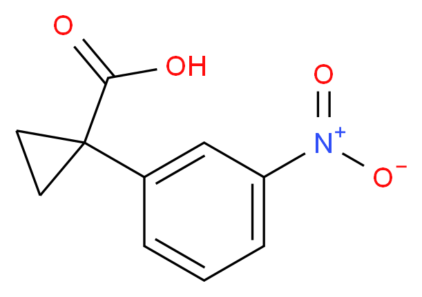 1-(3-nitrophenyl)cyclopropanecarboxylic acid_分子结构_CAS_124367-33-5)