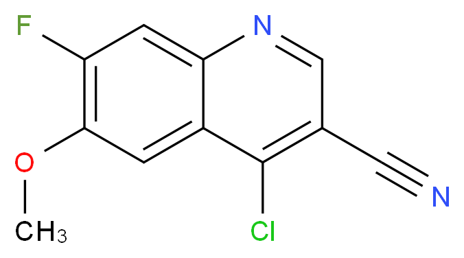 4-Chloro-7-fluoro-6-methoxy-quinoline-3-carbonitrile_分子结构_CAS_622369-40-8)