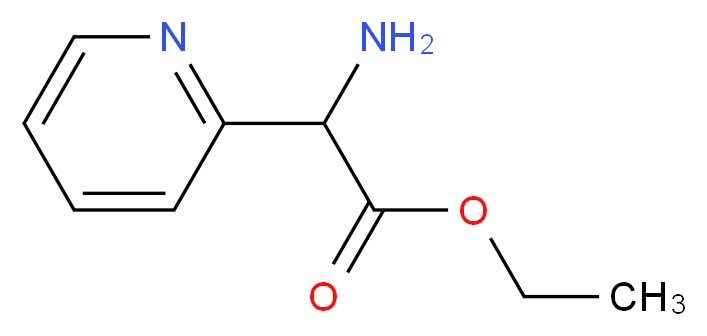 ethyl 2-amino-2-(pyridin-2-yl)acetate_分子结构_CAS_55243-15-7