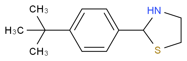 2-[4-(tert-Butyl)phenyl]-1,3-thiazolidine_分子结构_CAS_)