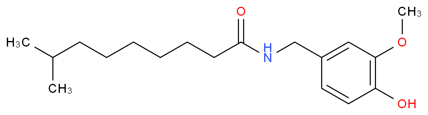 8-METHYL-N-VANILLYLNONANAMIDE_分子结构_CAS_19408-84-5)