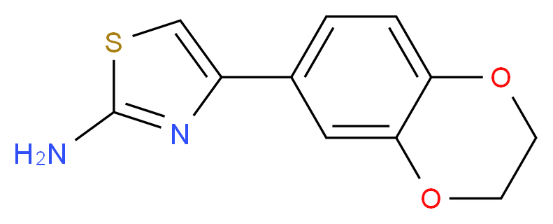 4-(2,3-Dihydro-benzo[1,4]dioxin-6-yl)-thiazol-2-ylamine_分子结构_CAS_105362-06-9)