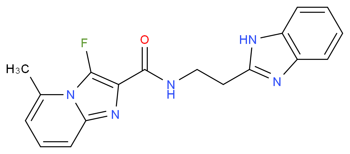 N-[2-(1H-benzimidazol-2-yl)ethyl]-3-fluoro-5-methylimidazo[1,2-a]pyridine-2-carboxamide_分子结构_CAS_)