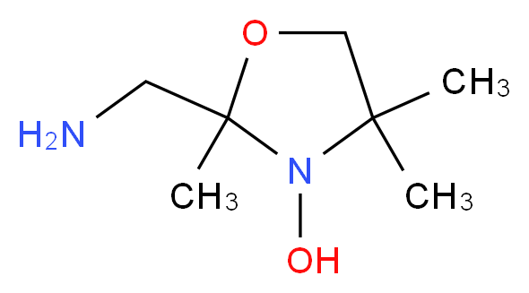 2-(aminomethyl)-2,4,4-trimethyl-1,3-oxazolidin-3-ol_分子结构_CAS_663610-75-1