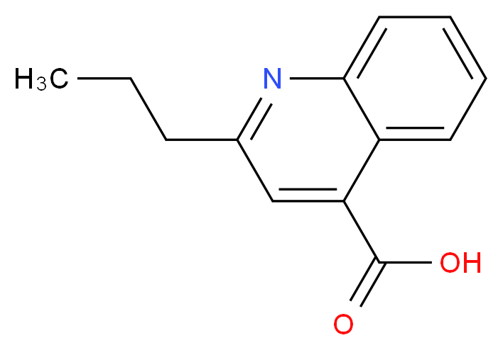 2-Propylquinoline-4-carboxylic acid_分子结构_CAS_1019-03-0)