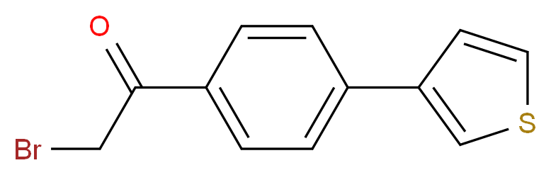 2-bromo-1-[4-(thiophen-3-yl)phenyl]ethan-1-one_分子结构_CAS_879896-53-4