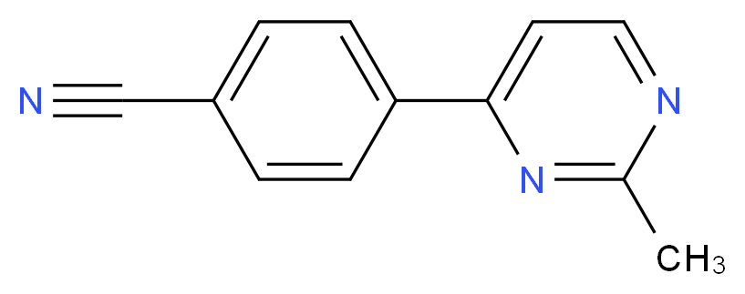 4-(2-methylpyrimidin-4-yl)benzonitrile_分子结构_CAS_874778-89-9
