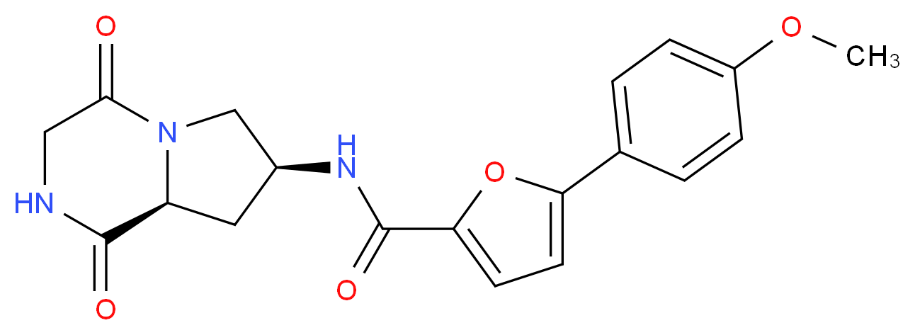 N-[(7S,8aS)-1,4-dioxooctahydropyrrolo[1,2-a]pyrazin-7-yl]-5-(4-methoxyphenyl)-2-furamide_分子结构_CAS_)