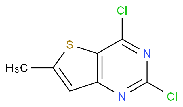 2,4-dichloro-6-methylthieno[3,2-d]pyrimidine_分子结构_CAS_35265-82-8