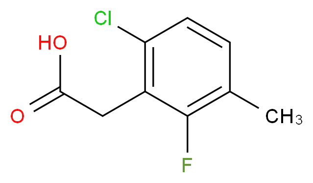 6-氯-2-氟-3-甲基苯乙酸_分子结构_CAS_261762-93-0)