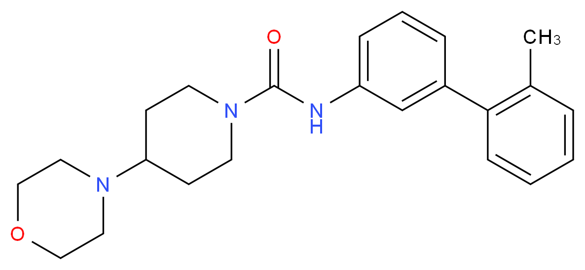 N-(2'-methylbiphenyl-3-yl)-4-morpholin-4-ylpiperidine-1-carboxamide_分子结构_CAS_)