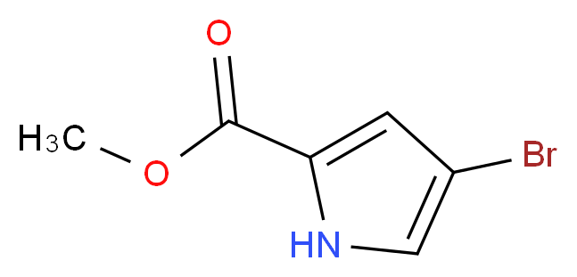methyl 4-bromo-1H-pyrrole-2-carboxylate_分子结构_CAS_934-05-4