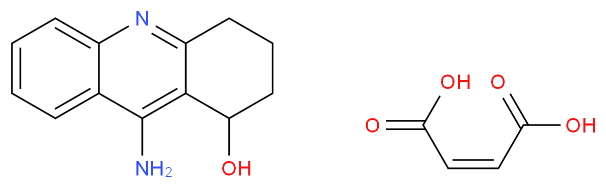 (2Z)-but-2-enedioic acid; 9-amino-1,2,3,4-tetrahydroacridin-1-ol_分子结构_CAS_118909-22-1