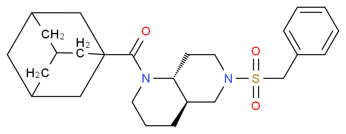 (4aR*,8aR*)-1-(1-adamantylcarbonyl)-6-(benzylsulfonyl)decahydro-1,6-naphthyridine_分子结构_CAS_)