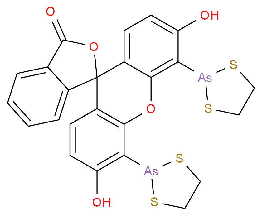 4',5'-bis(1,3,2-dithiarsolan-2-yl)-3',6'-dihydroxy-3H-spiro[2-benzofuran-1,9'-xanthene]-3-one_分子结构_CAS_212118-77-9