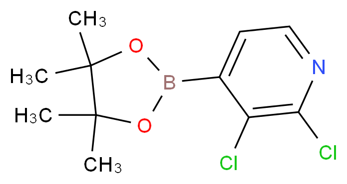 2,3-dichloro-4-(tetramethyl-1,3,2-dioxaborolan-2-yl)pyridine_分子结构_CAS_1073353-78-2