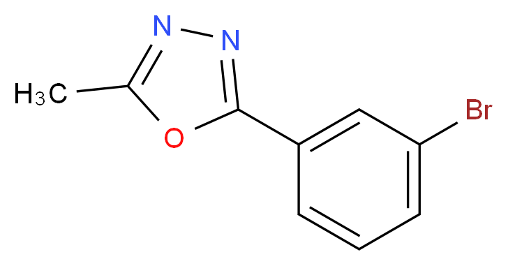 2-(3-Bromophenyl)-5-methyl-1,3,4-oxadiazole_分子结构_CAS_)