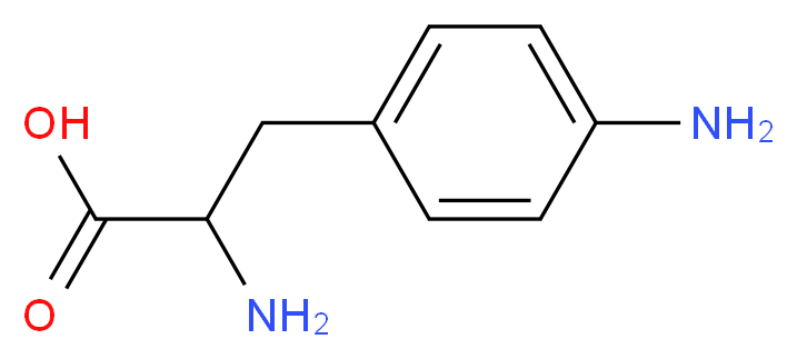 2-amino-3-(4-aminophenyl)propanoic acid_分子结构_CAS_943-80-6