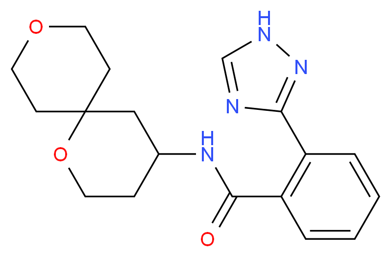 N-1,9-dioxaspiro[5.5]undec-4-yl-2-(1H-1,2,4-triazol-3-yl)benzamide_分子结构_CAS_)