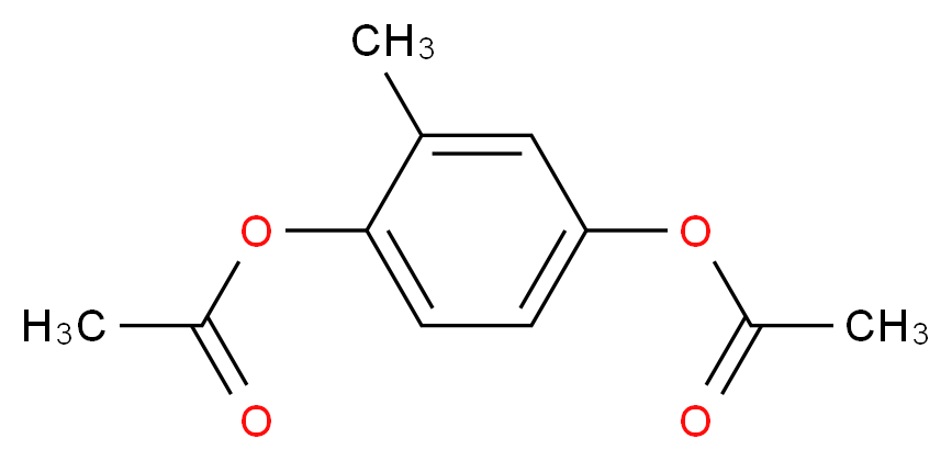 4-(acetyloxy)-3-methylphenyl acetate_分子结构_CAS_717-27-1