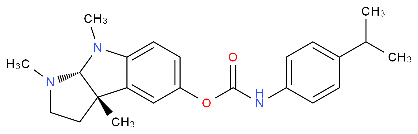 (3aS,8aR)-1,3a,8-trimethyl-1H,2H,3H,3aH,8H,8aH-pyrrolo[2,3-b]indol-5-yl N-[4-(propan-2-yl)phenyl]carbamate_分子结构_CAS_145209-39-8