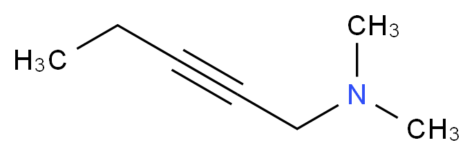 dimethyl(pent-2-yn-1-yl)amine_分子结构_CAS_7383-77-9