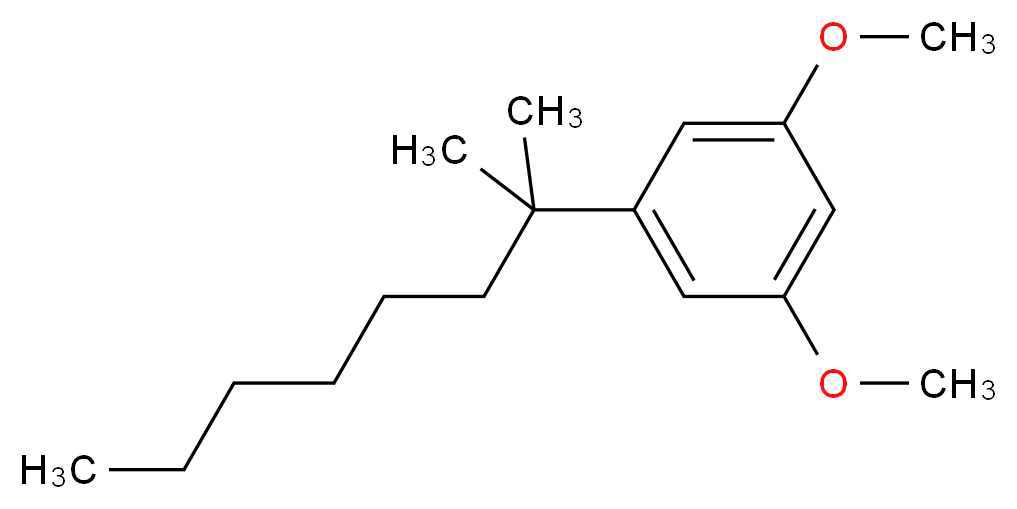 1-(1,1-二甲基庚基)-3,5-二甲氧基苯_分子结构_CAS_60526-81-0)