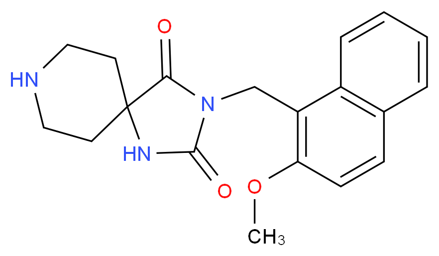 3-[(2-methoxy-1-naphthyl)methyl]-1,3,8-triazaspiro[4.5]decane-2,4-dione_分子结构_CAS_)