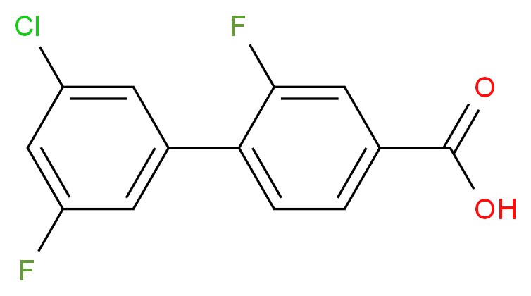 4-(3-chloro-5-fluorophenyl)-3-fluorobenzoic acid_分子结构_CAS_1261970-29-9