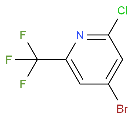 4-bromo-2-chloro-6-(trifluoromethyl)pyridine_分子结构_CAS_1196153-93-1)