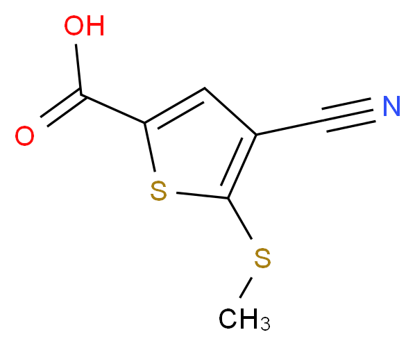 4-Cyano-5-methylsulfanylthiophene-2-carboxylic acid_分子结构_CAS_116170-85-5)