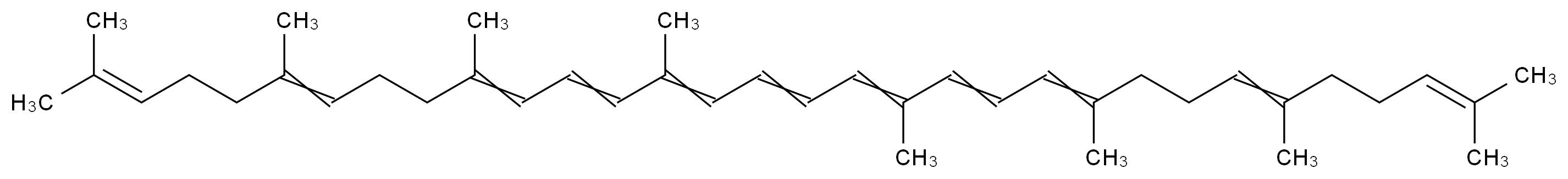 2,6,10,14,19,23,27,31-octamethyldotriaconta-2,6,10,12,14,16,18,20,22,26,30-undecaene_分子结构_CAS_72746-33-9