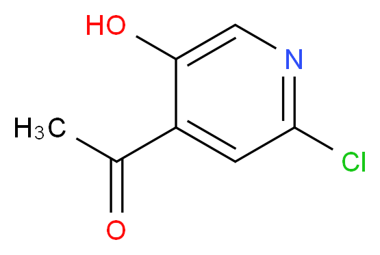 1-(2-chloro-5-hydroxypyridin-4-yl)ethan-1-one_分子结构_CAS_1196153-84-0