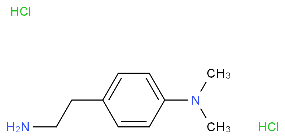 [4-(2-Aminoethyl)phenyl]dimethylamine dihydrochloride_分子结构_CAS_)