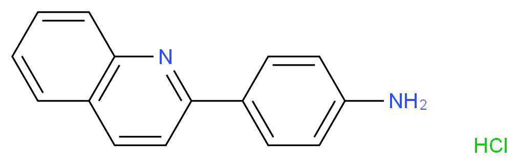 4-(quinolin-2-yl)aniline hydrochloride_分子结构_CAS_22191-97-5