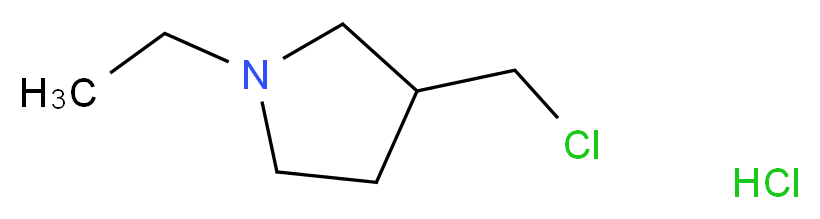 3-(Chloromethyl)-1-ethylpyrrolidine hydrochloride_分子结构_CAS_98338-34-2)