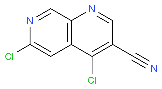 4,6-dichloro-1,7-naphthyridine-3-carbonitrile_分子结构_CAS_305371-45-3